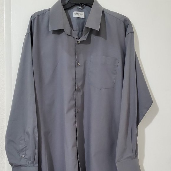 Berlioni Italy Other - Berlioni Italy unisex dress shirt,gray,2XL,neck 18-18.5, great condition, cuffs.